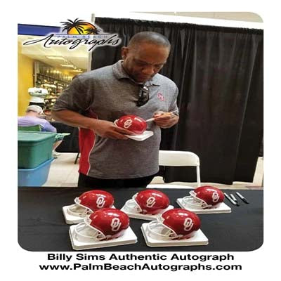 Billy Sims – Palm Beach Autographs LLC