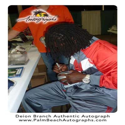 Deion Branch – Palm Beach Autographs LLC