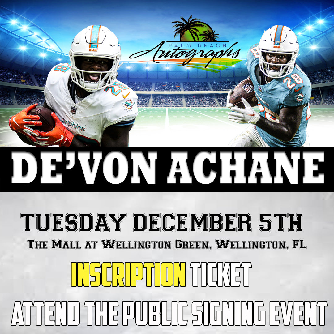 DEVON ACHANE INSCRIPTION - Wellington In-Store Public Signing - December 5, 2023