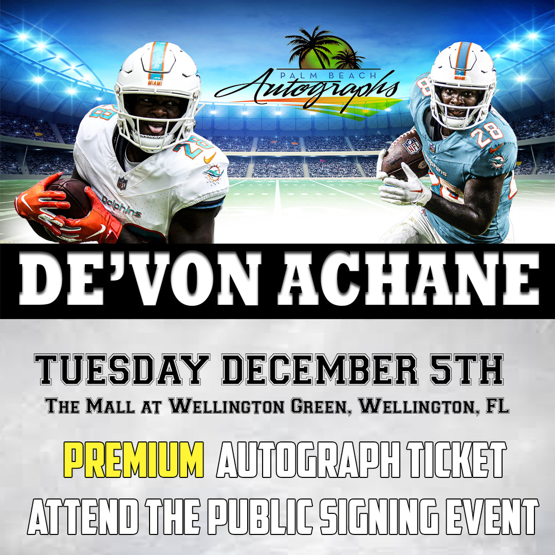 DEVON ACHANE PREMIUM AUTOGRAPH - Wellington In-Store Public Signing - December 5, 2023