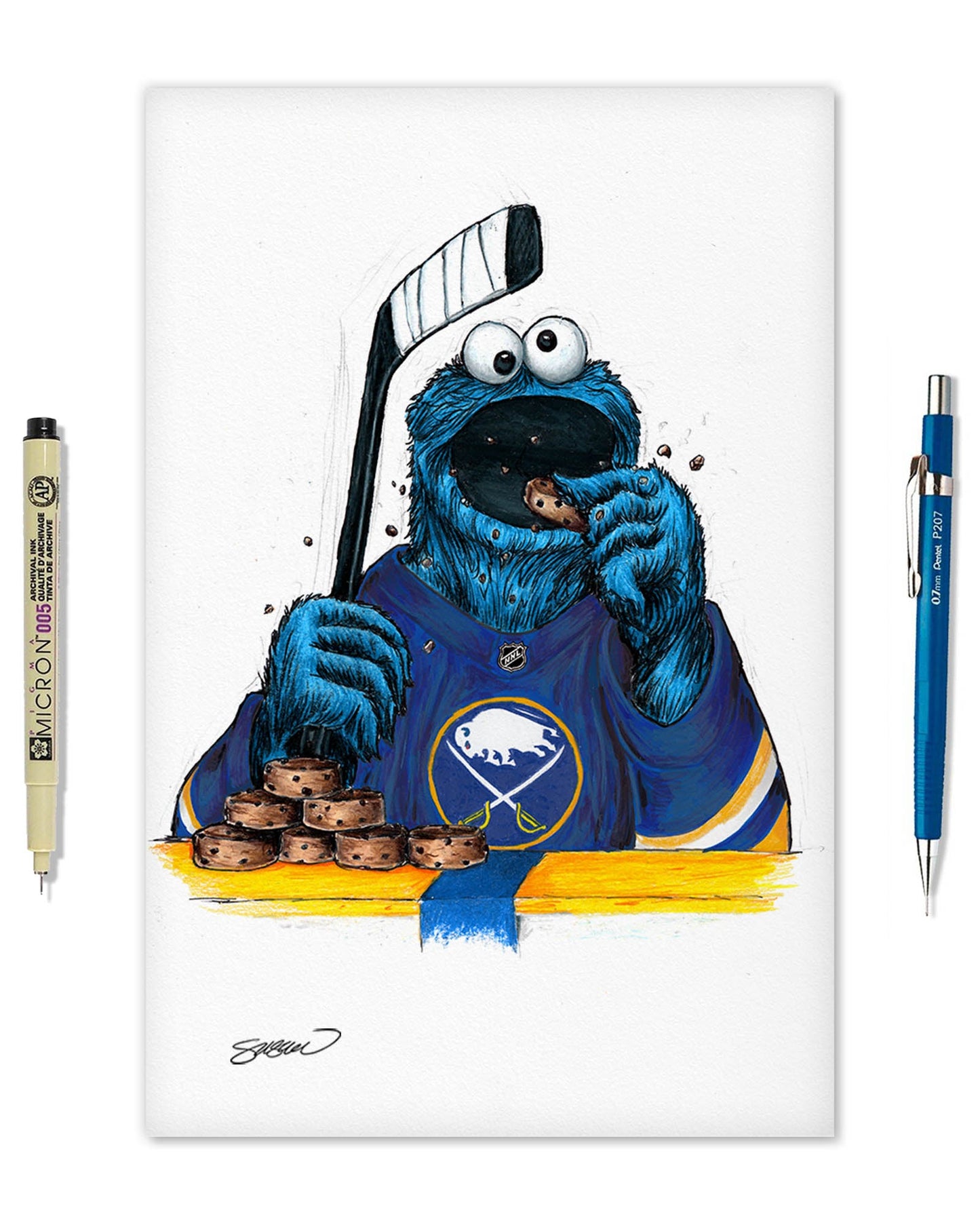 Cookie Monster x NHL Sabres Limited Edition Art Print
