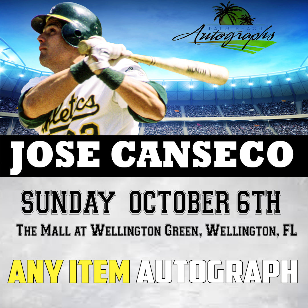 Jose Canseco Autographed Signed Any Item Autograph - Wellington In-Store Public Signing - October 6Th, 2024 
