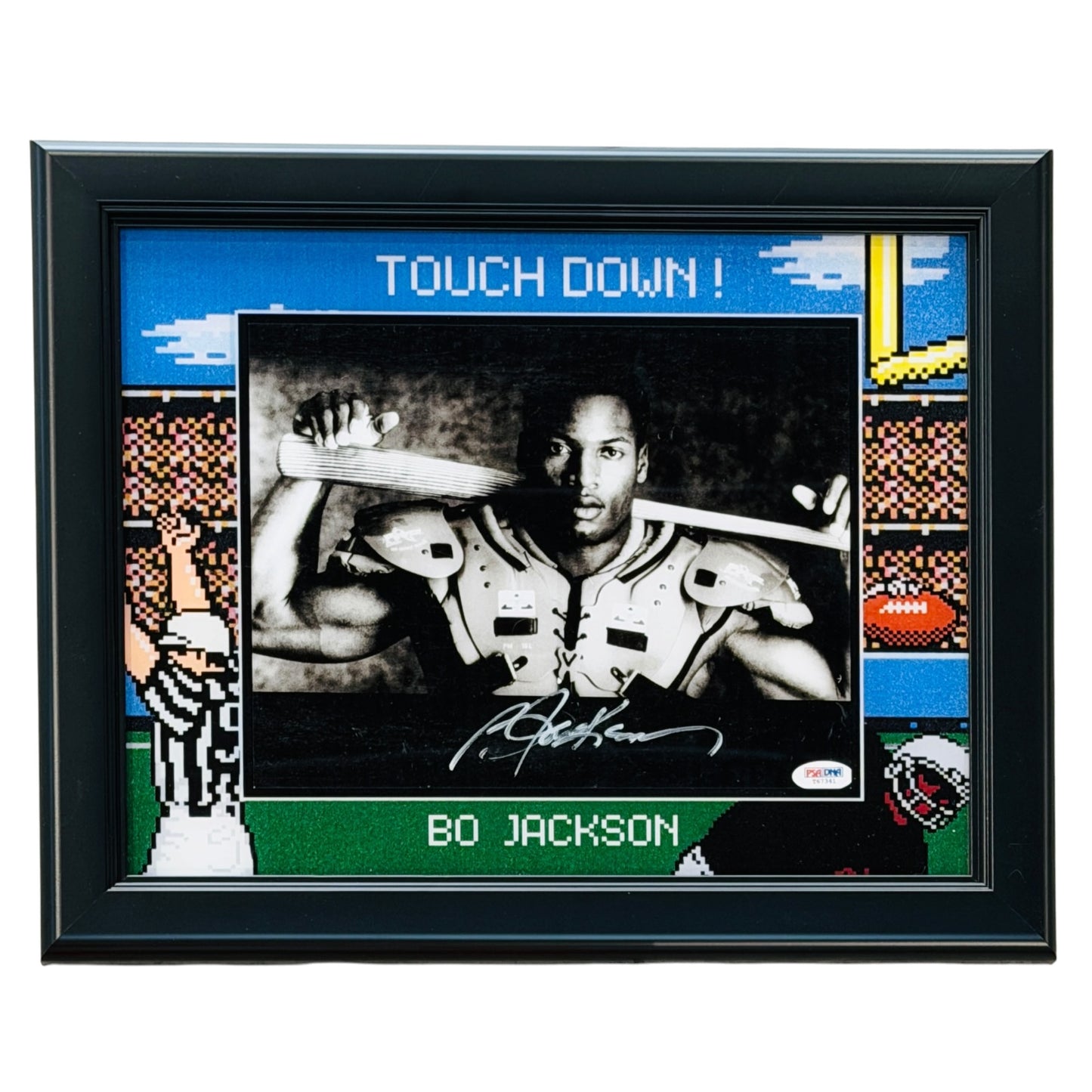 Bo Jackson Autographed Bo Knows Deluxe Framed 8x10 Photo - PSA