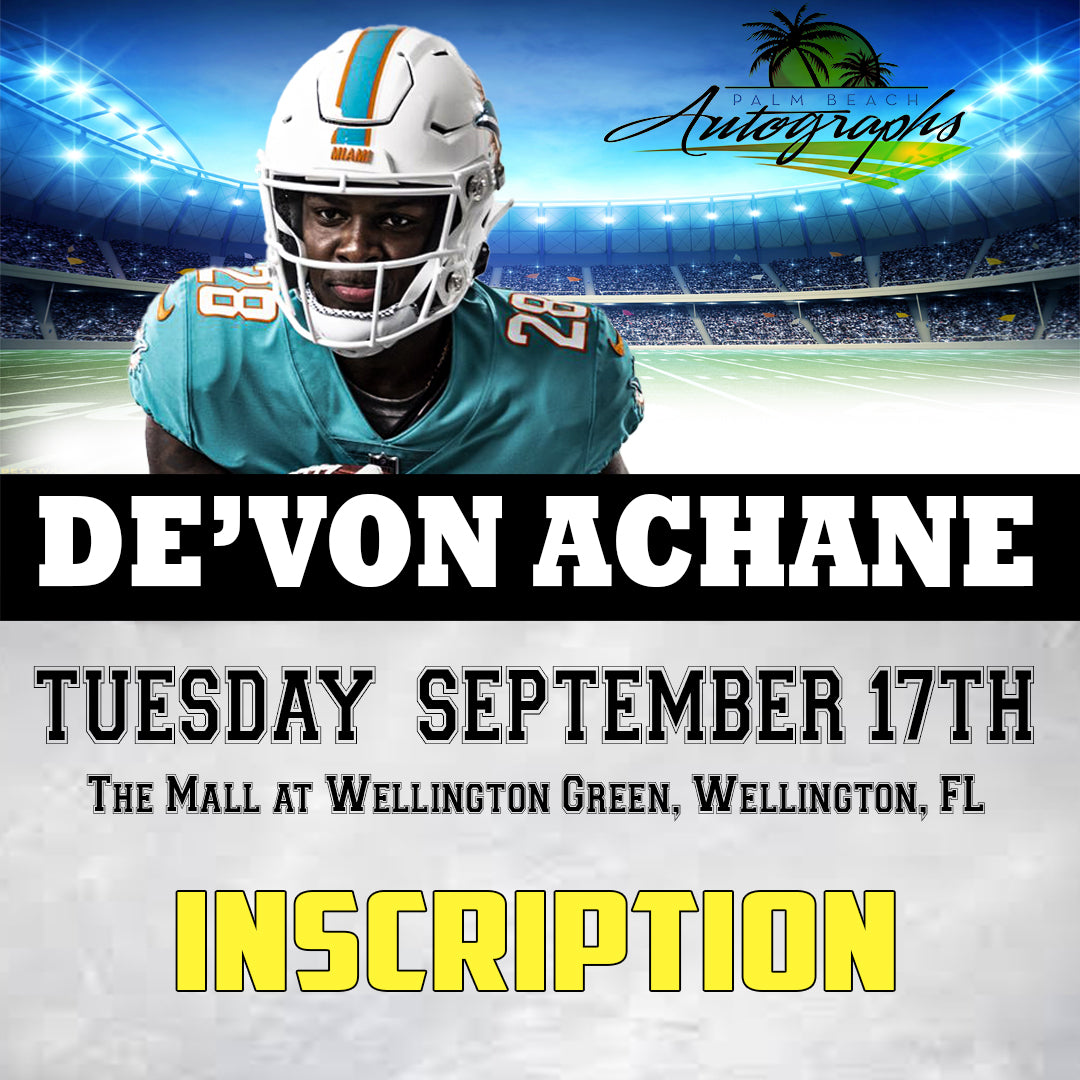 Devon Achane De'von Achane Inscription - Wellington In-Store Public