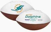 De'Von Achane & Tyreek HIll Dolphins Combo Logo Football