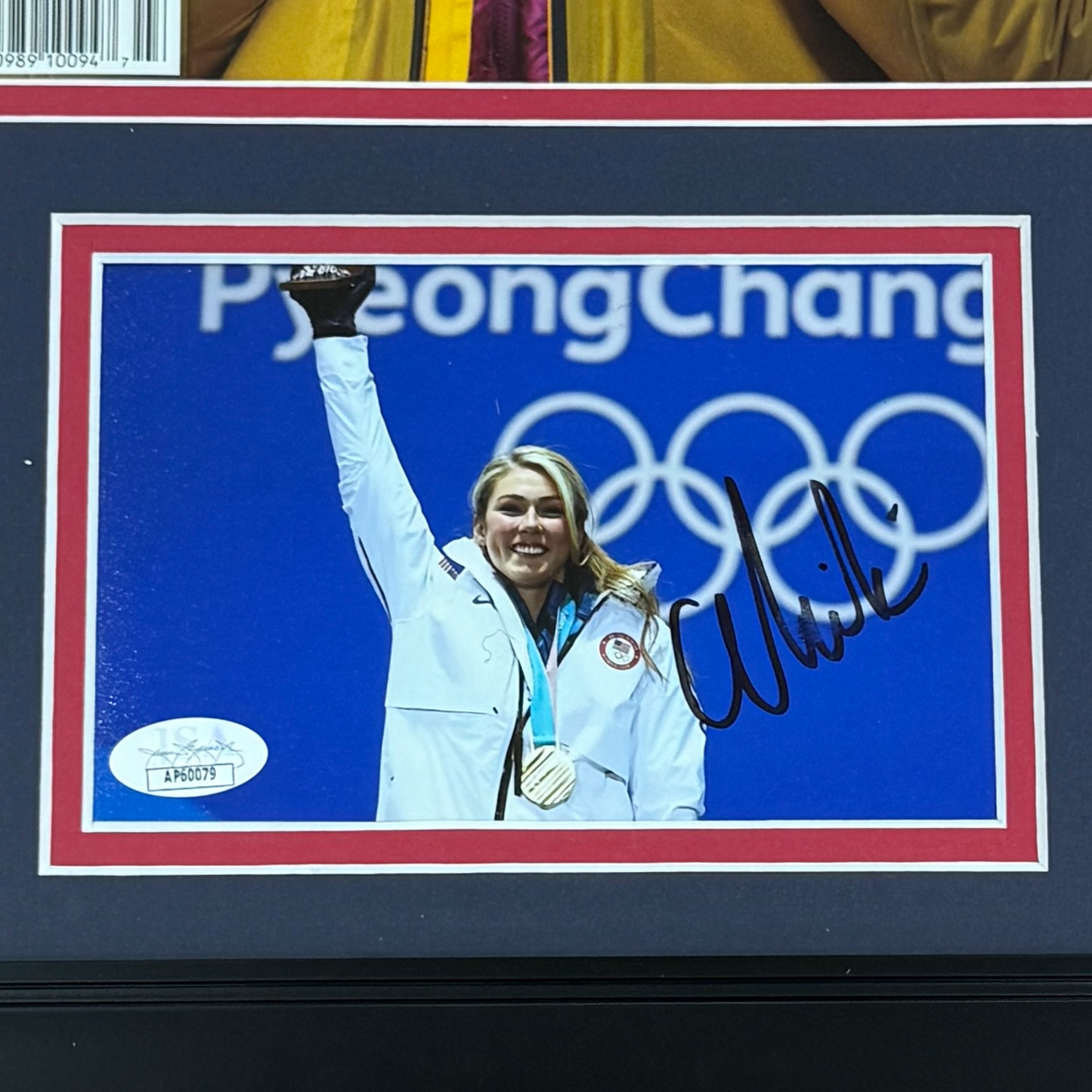 Mikaela Shiffrin Autographed USA Winter Olympics Alpine Skiing 4x6 Photo Deluxe Framed with Sports Illustrated - JSA