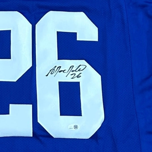 Antrel Rolle Autographed New York (Blue #26) Custom Jersey -JSA