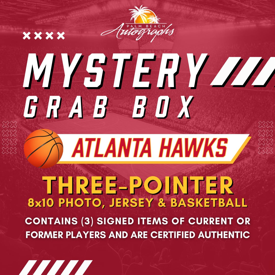 Mystery Grab Box - Atlanta Hawks NBA Basketball Autographed 3 Pointer Box