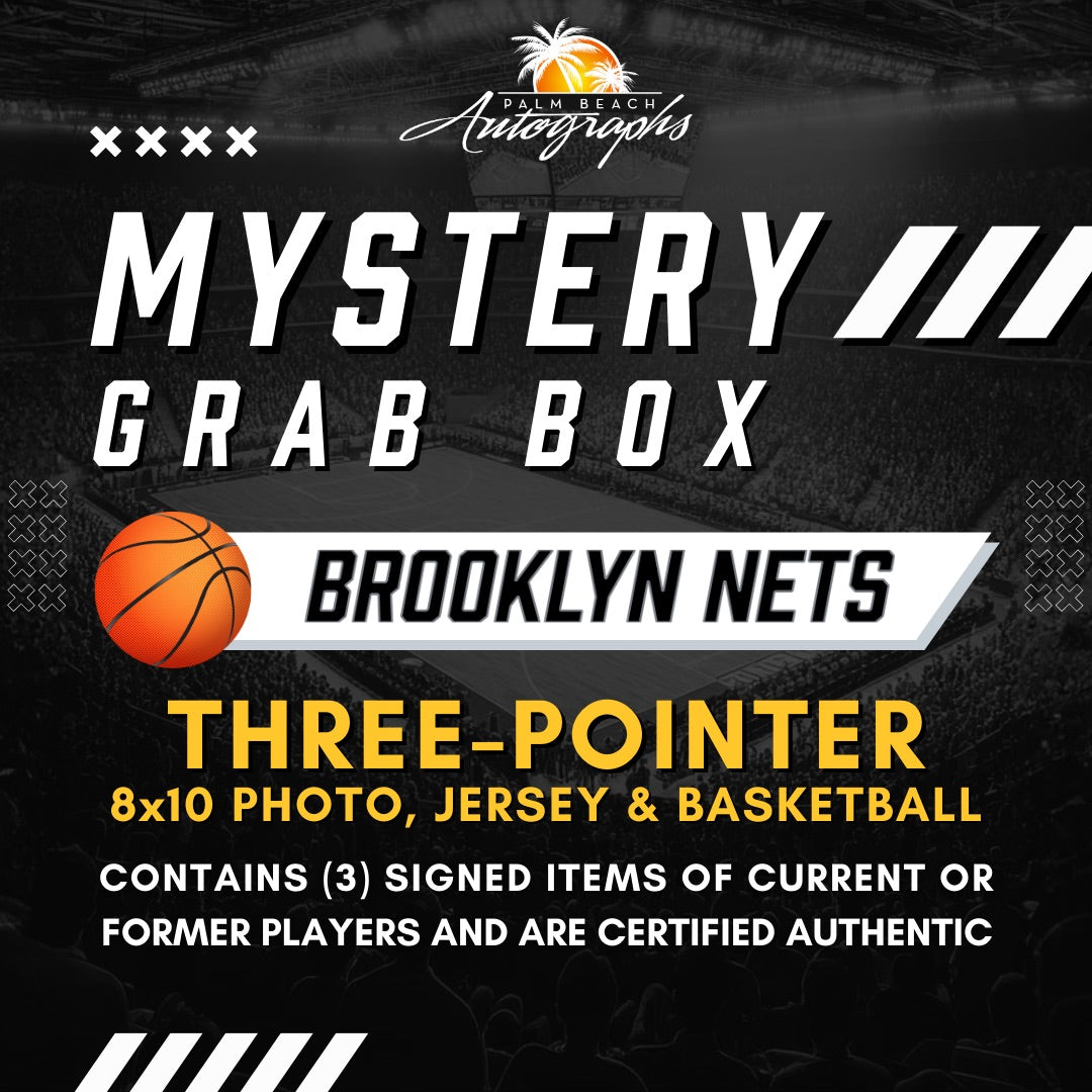 Mystery Grab Box - Brooklyn Nets NBA Basketball Autographed 3 Pointer Box