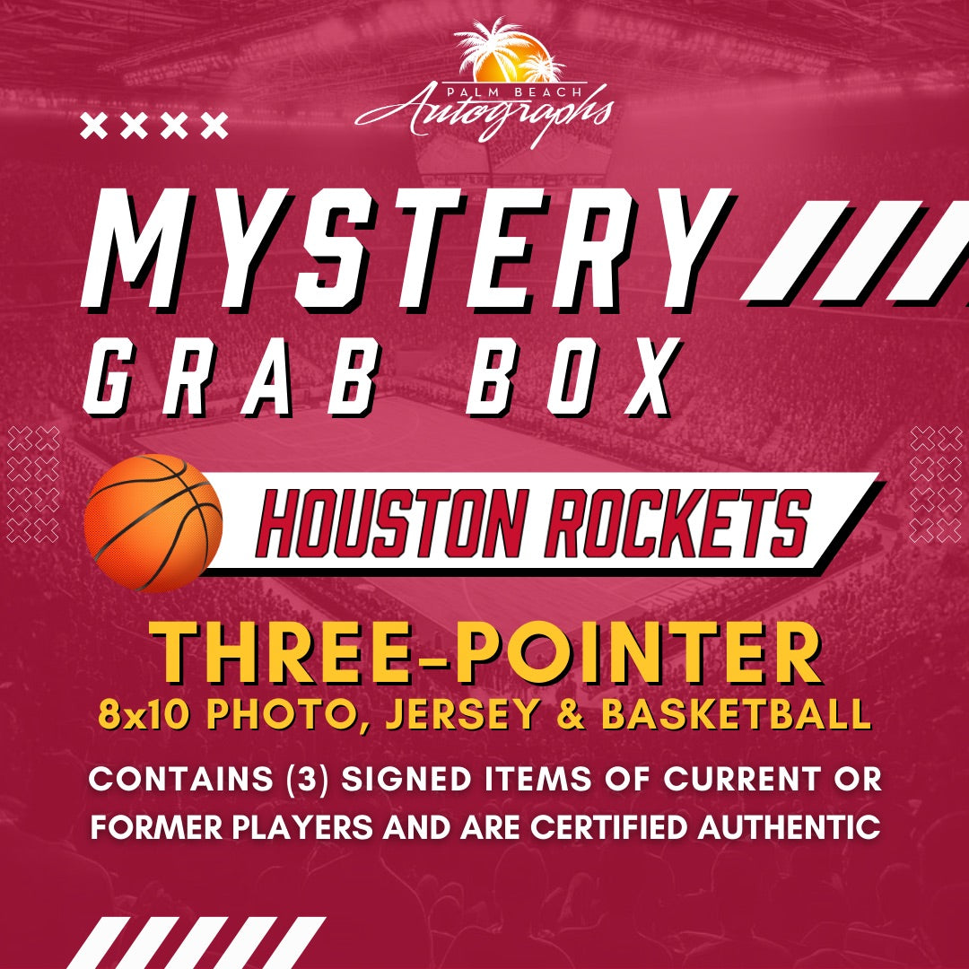Mystery Grab Box - Houston Rockets NBA Basketball Autographed 3 Pointer Box