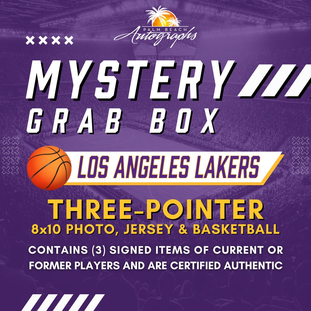 Mystery Grab Box - Los Angeles Lakers NBA Basketball Autographed 3 Pointer Box