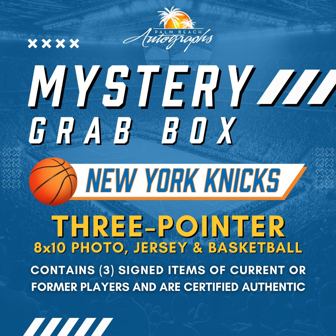 Mystery Grab Box - New York Knicks NBA Basketball Autographed 3 Pointer Box