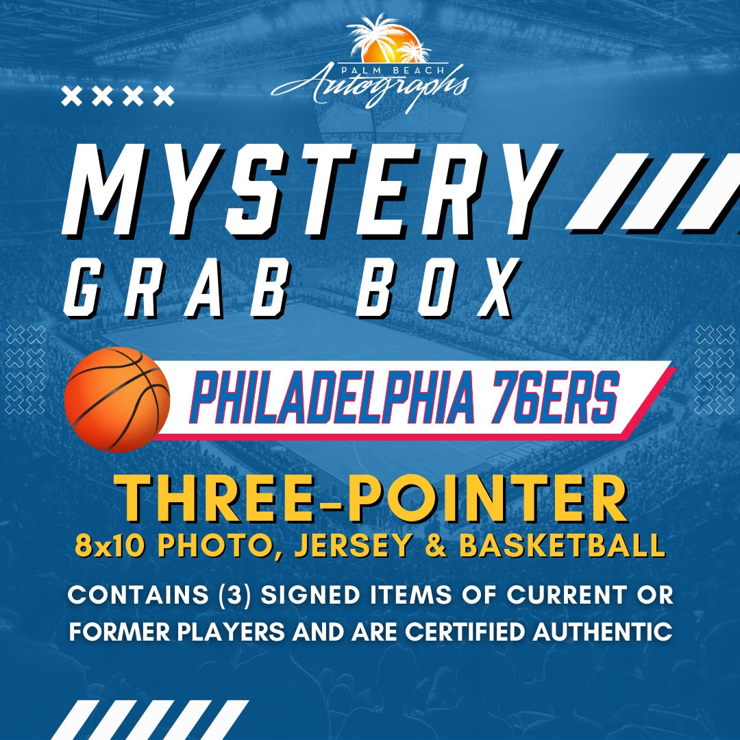 Mystery Grab Box - Philadelphia 76ers NBA Basketball Autographed 3 Pointer Box