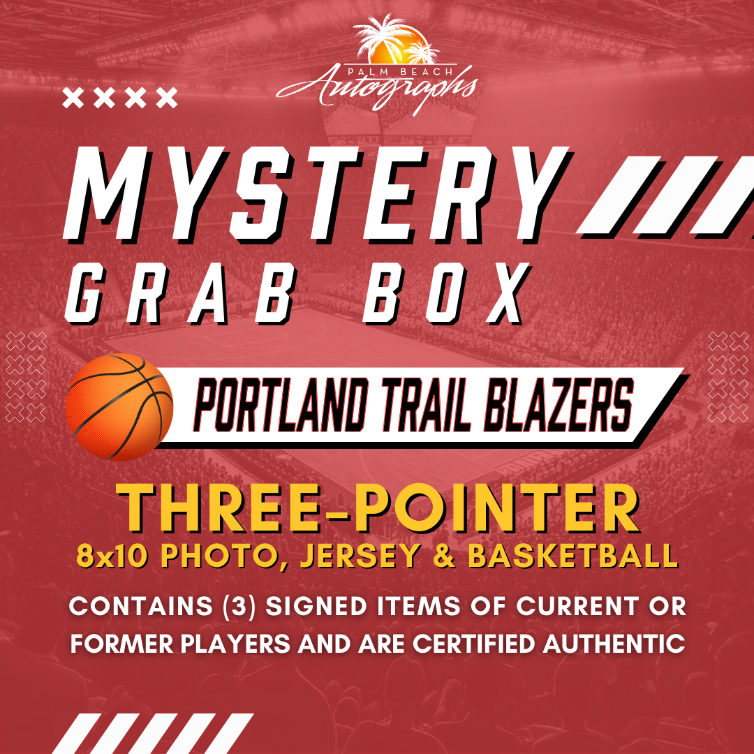 Mystery Grab Box - Portland Trail Blazers NBA Basketball Autographed 3 Pointer Box