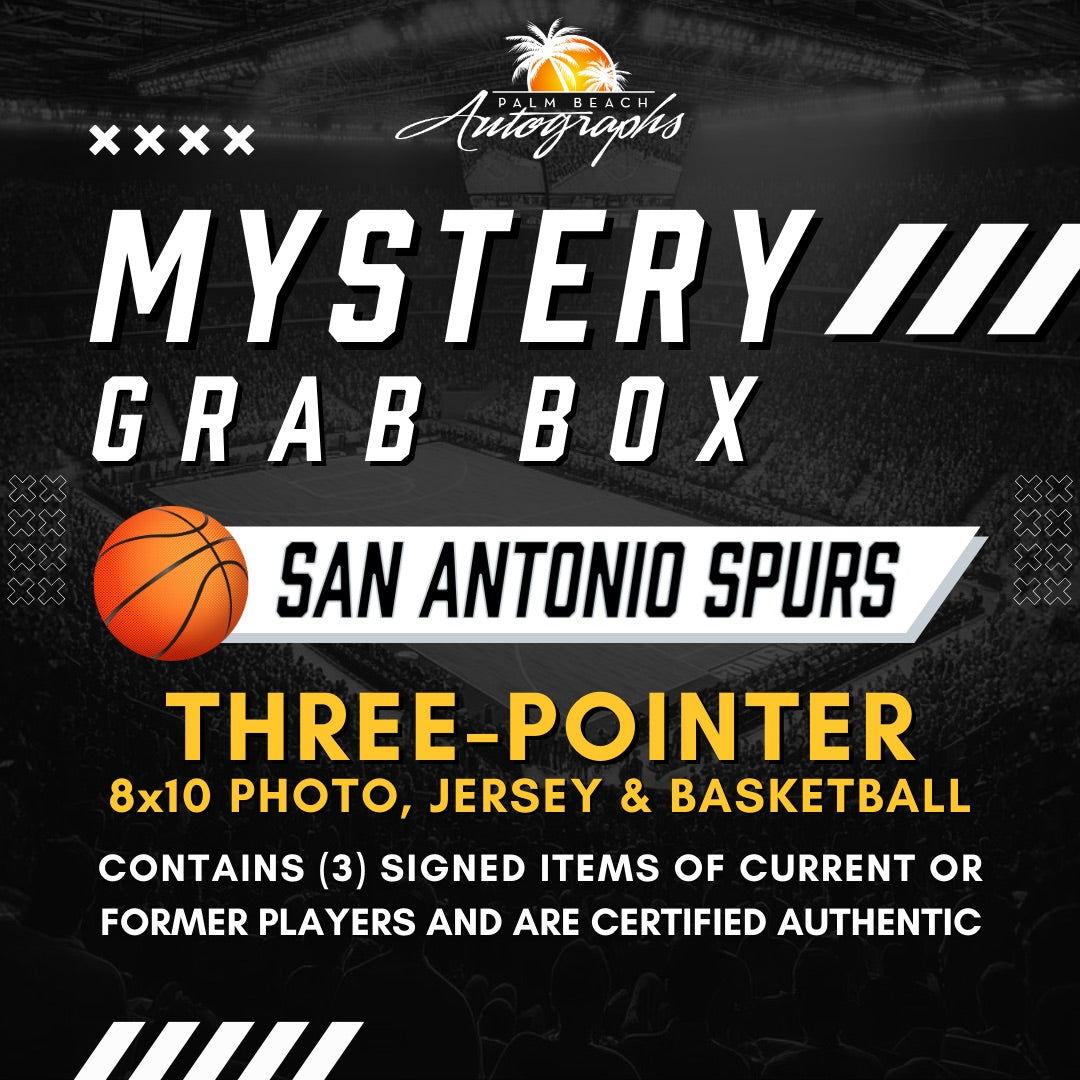 Mystery Grab Box - San Antonio Spurs NBA Basketball Autographed 3 Pointer Box