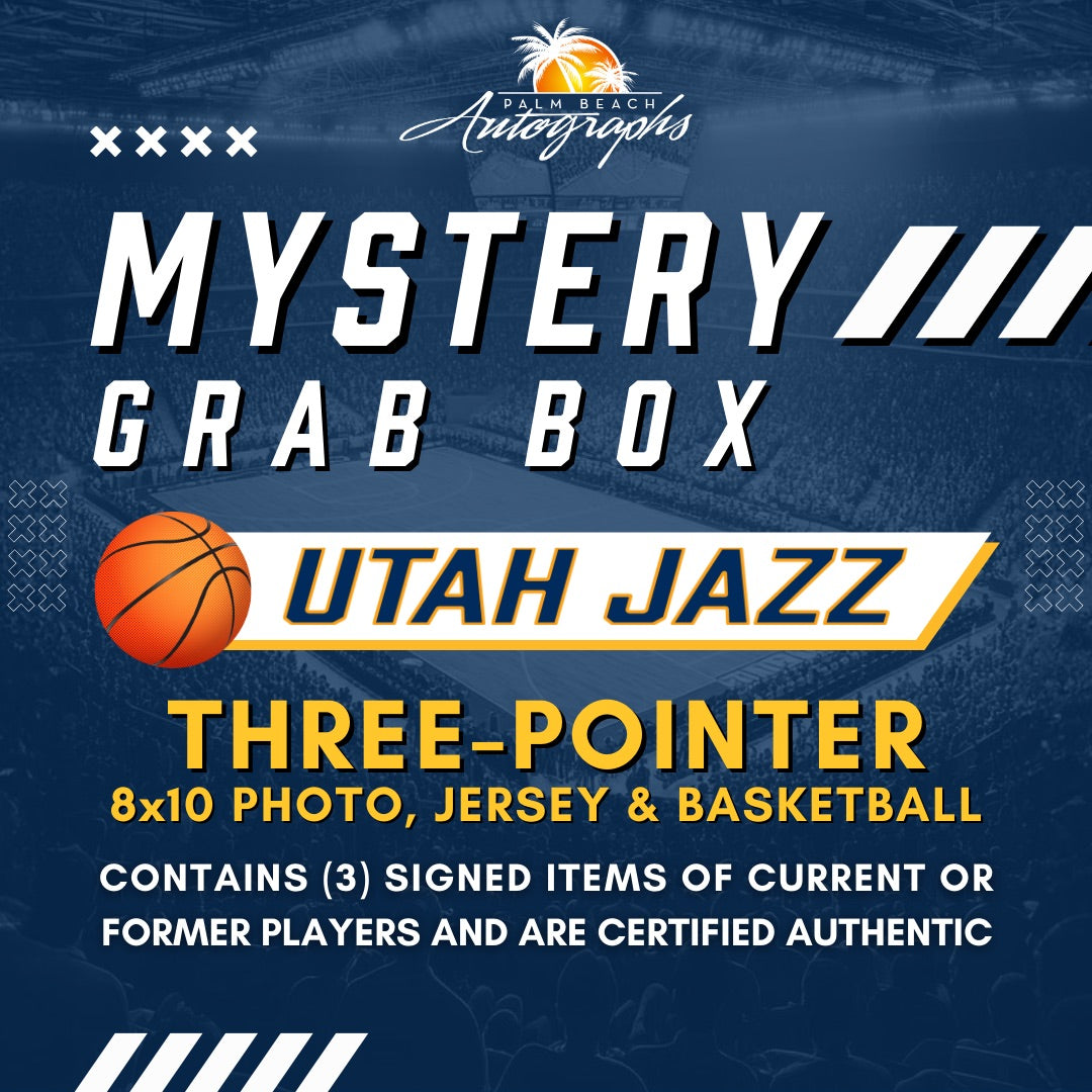 Mystery Grab Box - Utah Jazz NBA Basketball Autographed 3 Pointer Box