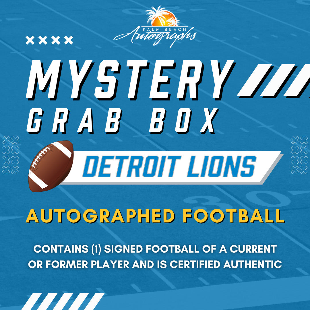 Mystery Grab Box - Detroit Lions NFL Football Autographed Ball