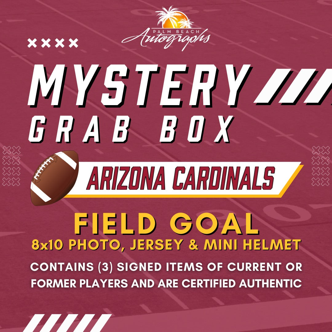 Mystery Grab Box - Arizona Cardinals NFL Football Autographed Field Goal Box
