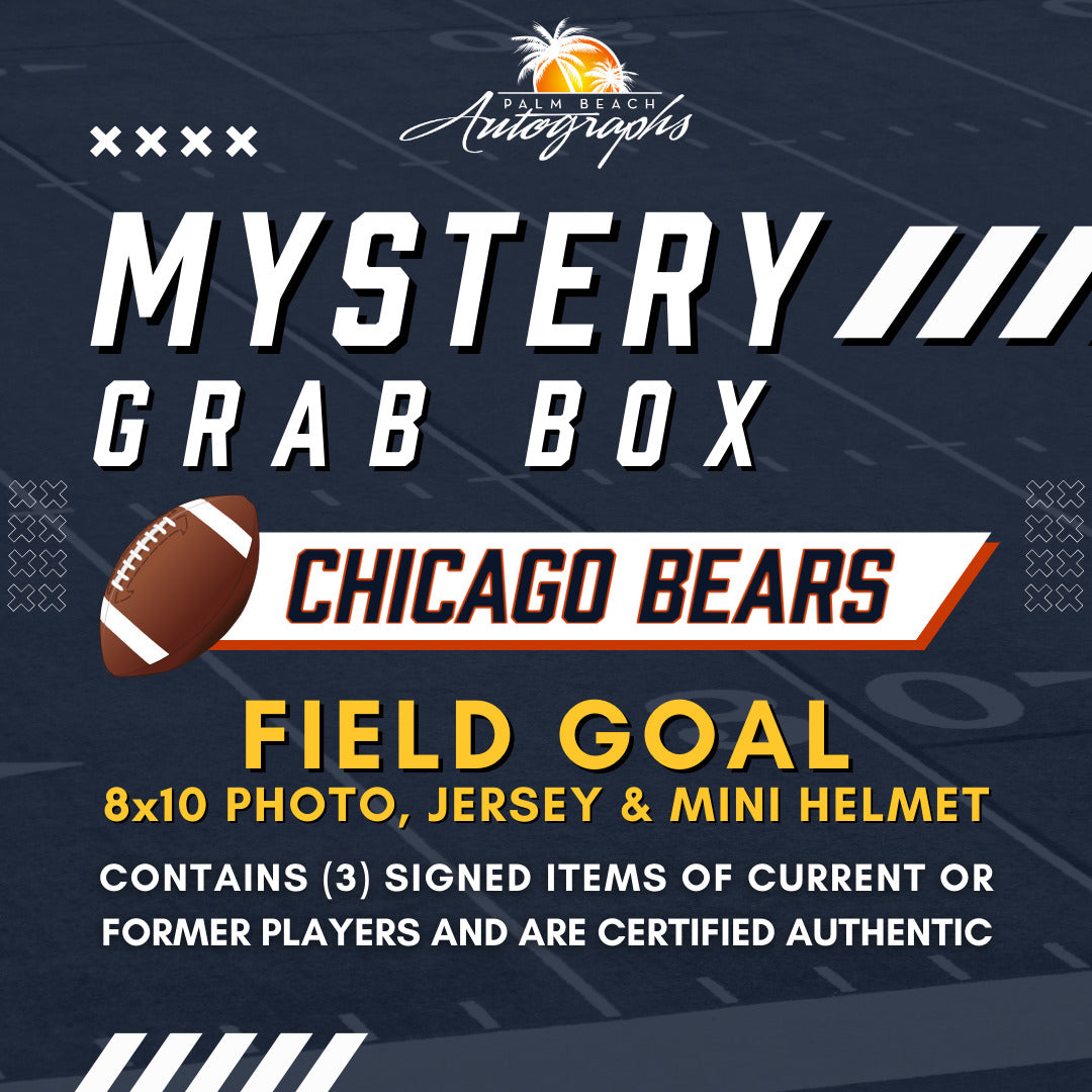 Mystery Grab Box - Chicago Bears NFL Football Autographed Field Goal Box