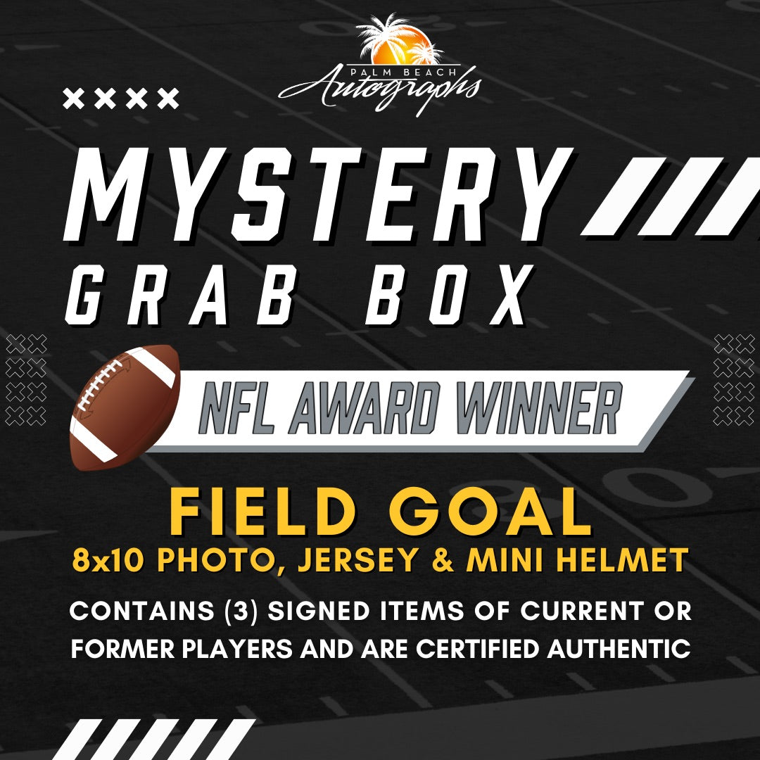 Mystery Grab Box - NFL Football Autographed Field Goal Box - Pro Bowl or Other Major Awards Only