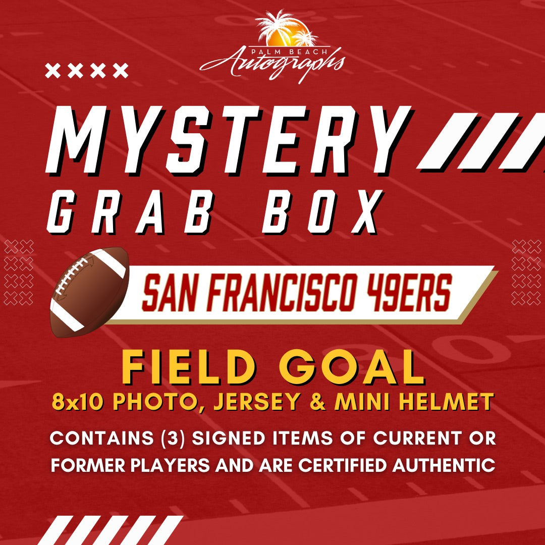 Mystery Grab Box - San Francisco 49ers NFL Football Autographed Field Goal Box