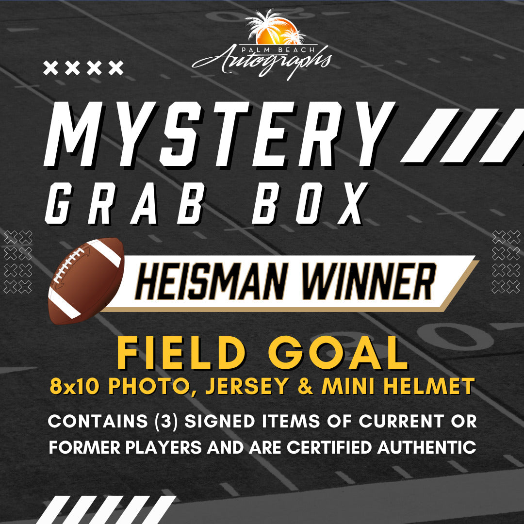 Mystery Grab Box - NCAA Football Autographed Field Goal Box - Heisman Winners Only