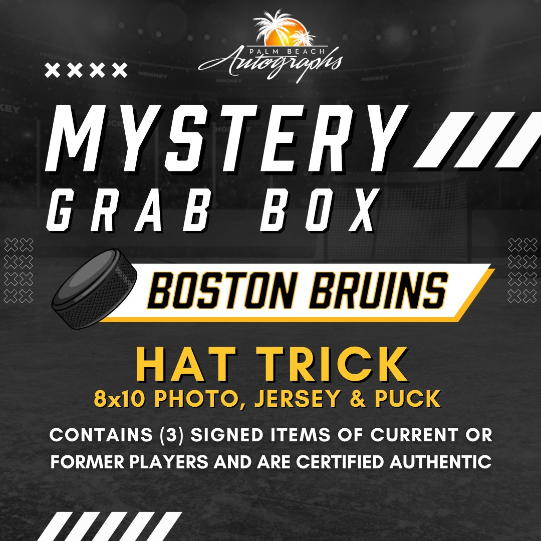 Mystery Grab Box - Boston Bruins NHL Hockey Autographed Hat Trick