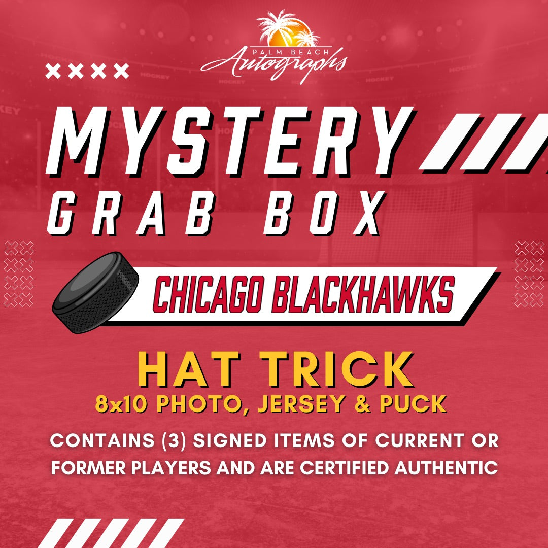 Mystery Grab Box - Chicago Blackhawks NHL Hockey Autographed Hat Trick