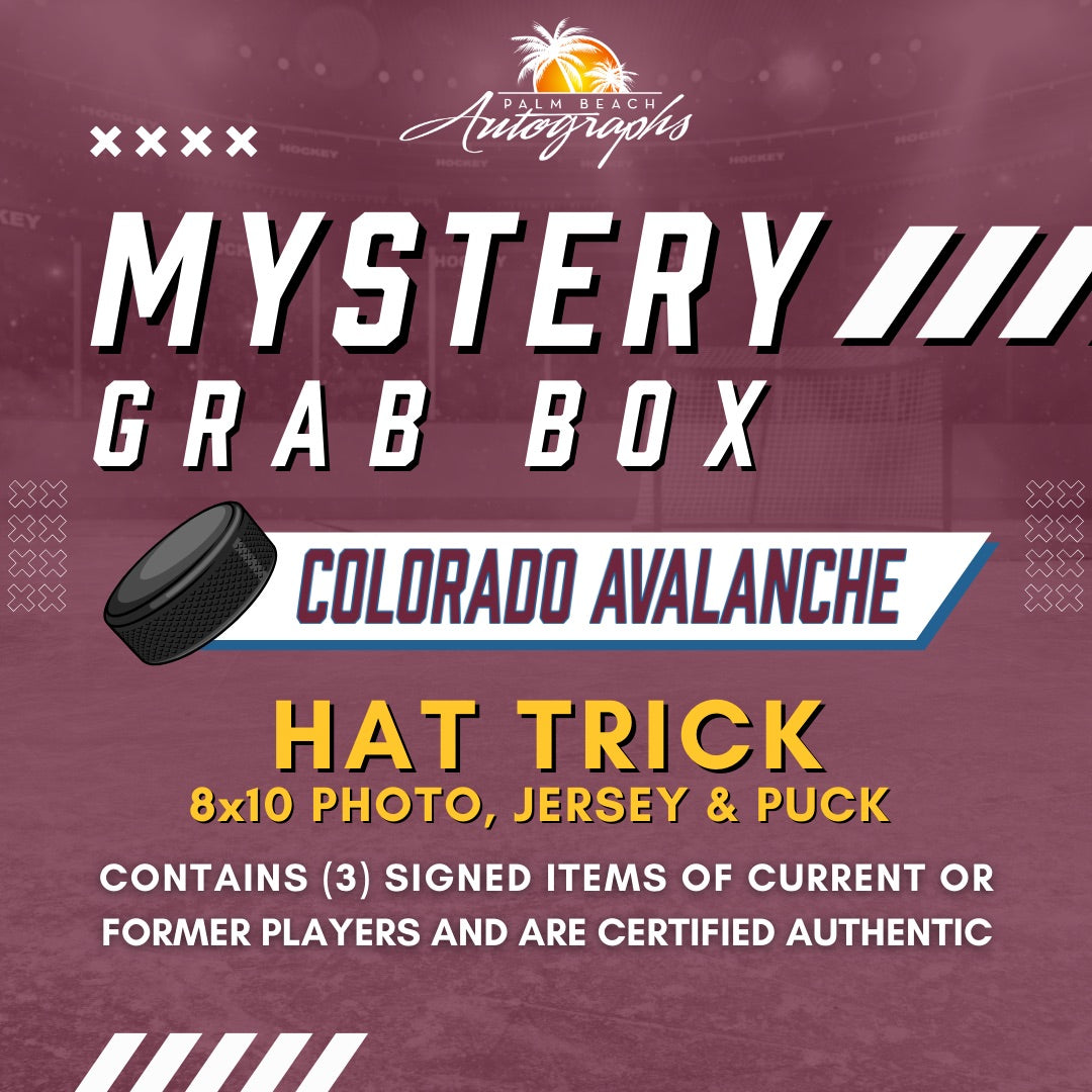 Mystery Grab Box - Colorado Avalanche NHL Hockey Autographed Hat Trick