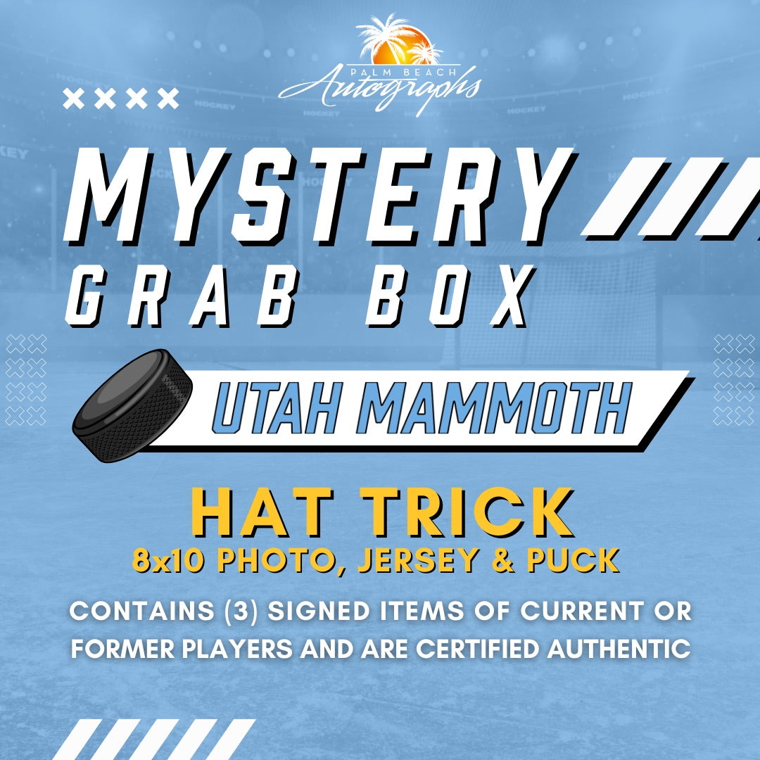 Mystery Grab Box - Utah Mammoth NHL Hockey Autographed Hat Trick