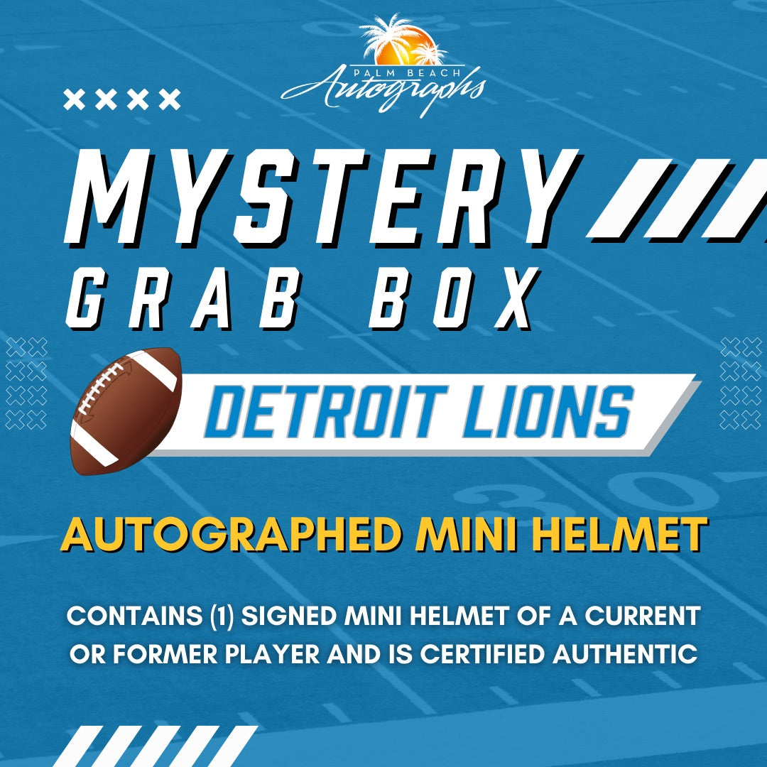 Mystery Grab Box - Detroit Lions NFL Football Autographed Mini Helmet