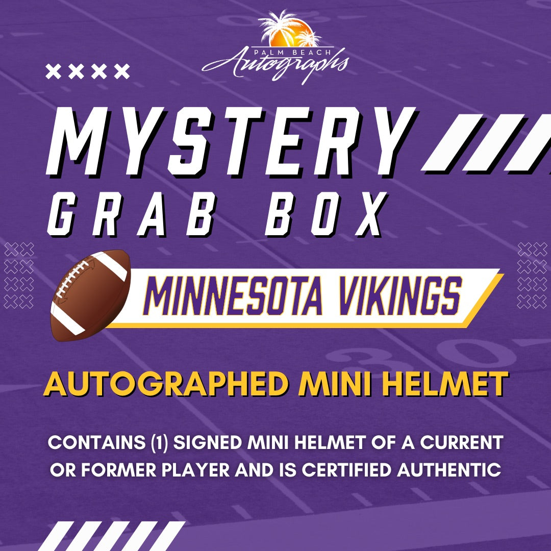 Mystery Grab Box - Minnesota Vikings NFL Football Autographed Mini Helmet