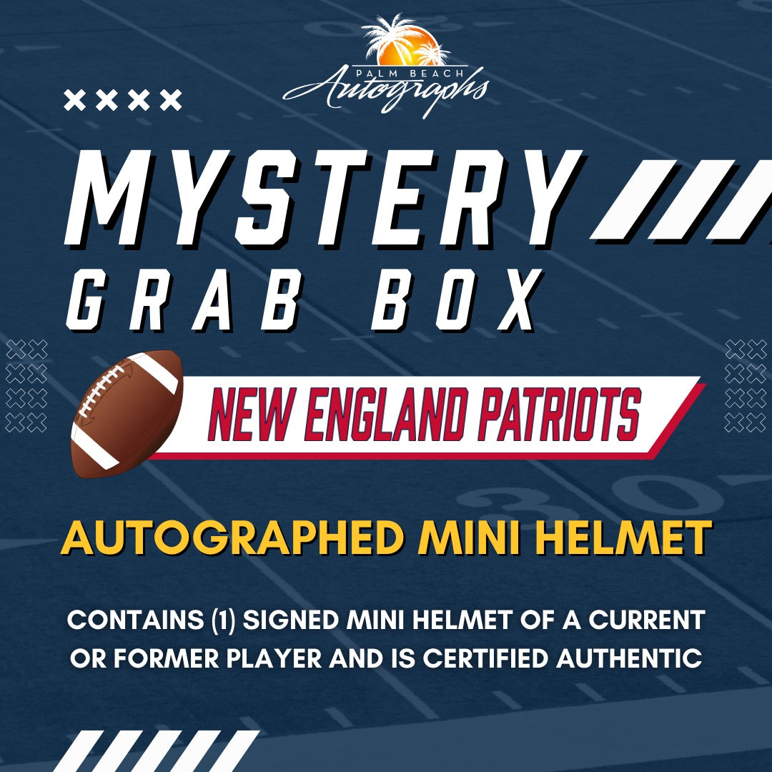 Mystery Grab Box - New England Patriots NFL Football Autographed Mini Helmet