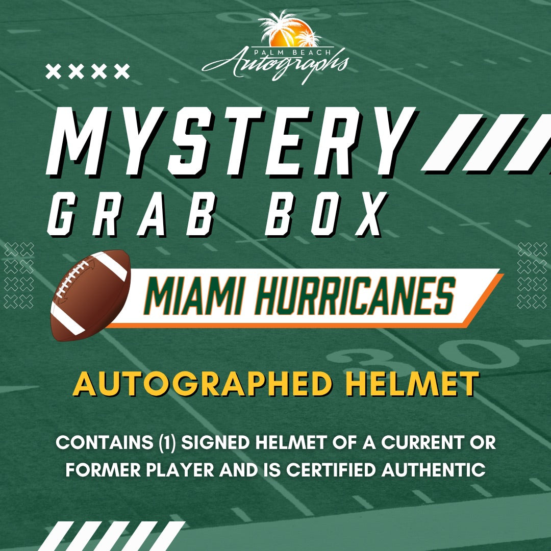 Mystery Grab Box - Miami Hurricanes NCAA Football Autographed Full Size Helmet