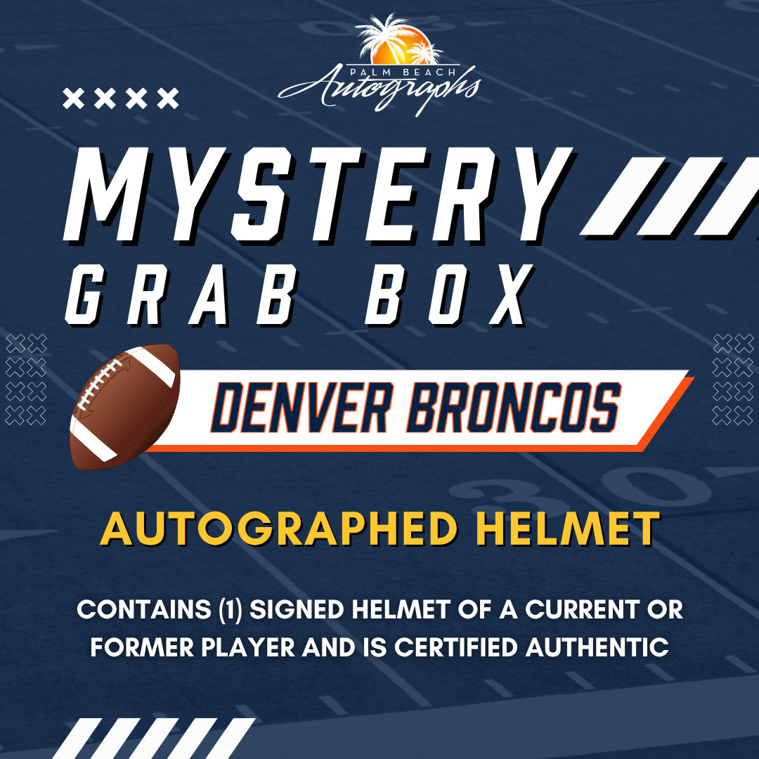Mystery Grab Box - Denver Broncos NFL Football Autographed Full Size Helmet