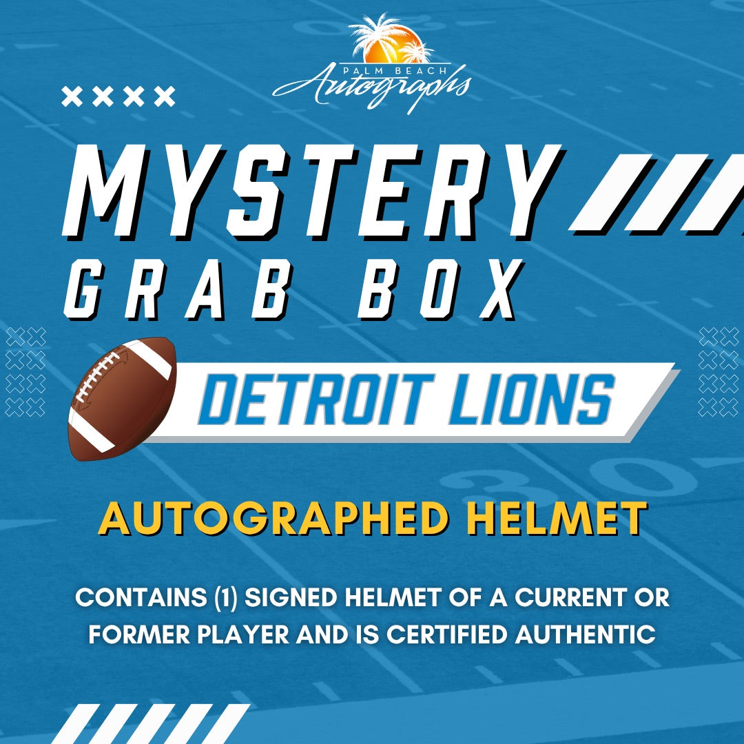 Mystery Grab Box - Detroit Lions NFL Football Autographed Deluxe Full-Size Replica Helmet