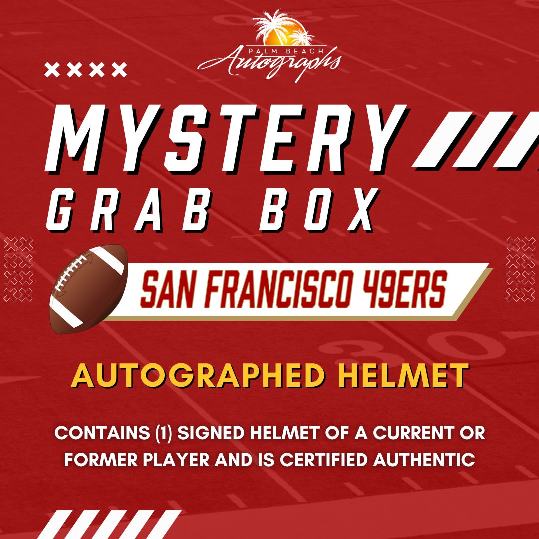 Mystery Grab Box - San Francisco 49ers NFL Football Autographed Deluxe Full-Size Replica Helmet