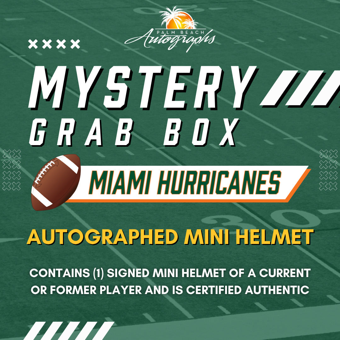 Mystery Grab Box - Miami Hurricanes NCAA Autographed Mini Helmet