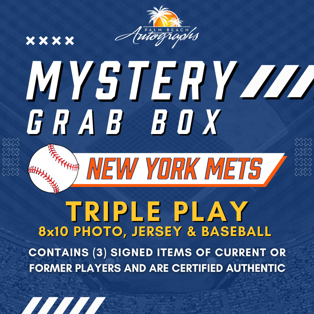 Mystery Grab Box - New York Mets MLB Autographed Triple Play