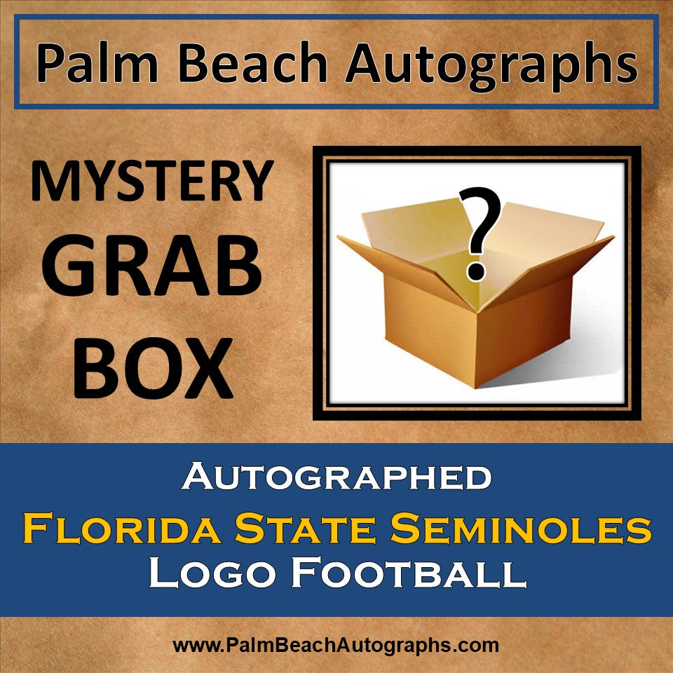MYSTERY GRAB BOX - Autographed FSU Seminoles Logo Football
