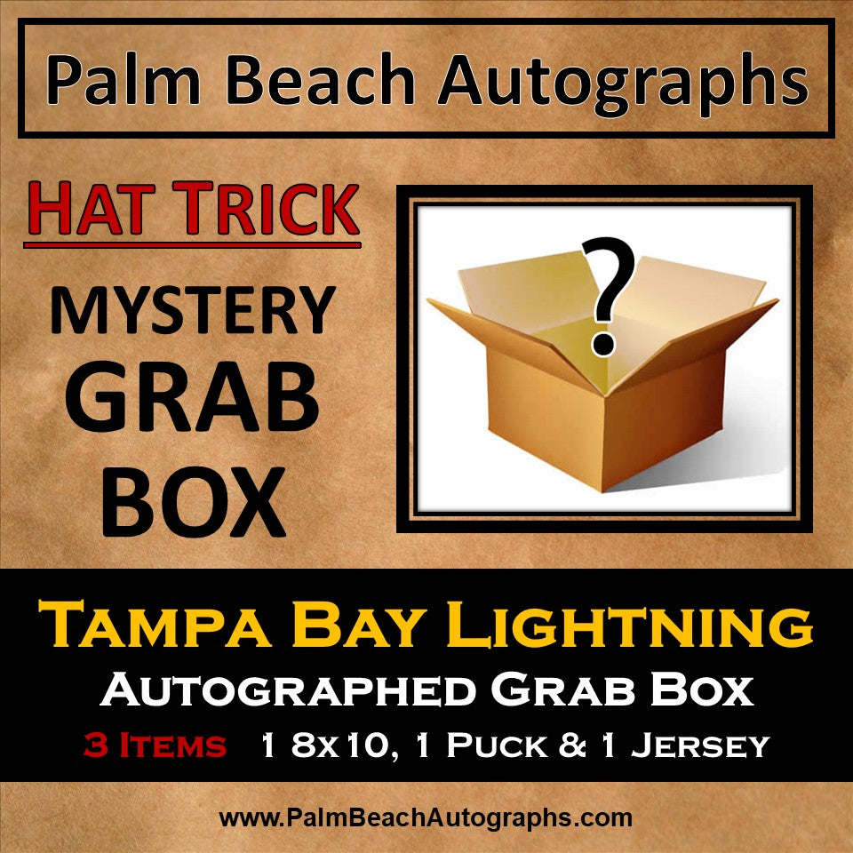MYSTERY GRAB BOX - Autographed Tampa Bay Lightning Hockey Hat Trick Box