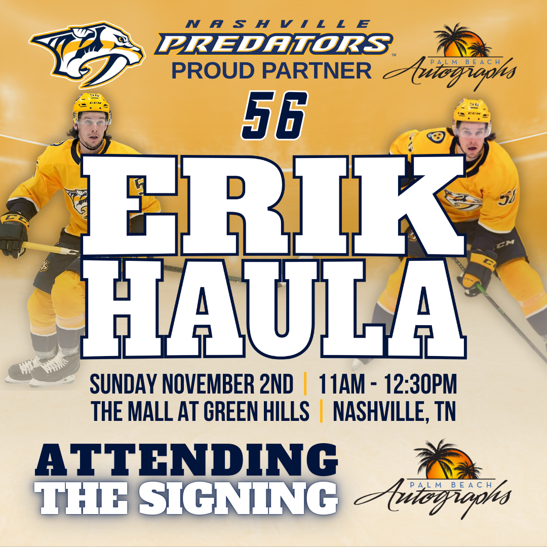 ERIK HAULA AUTOGRAPH EVENT - Nashville (The Mall at Green Hills) In-Store Public Signing - November 2nd, 2025