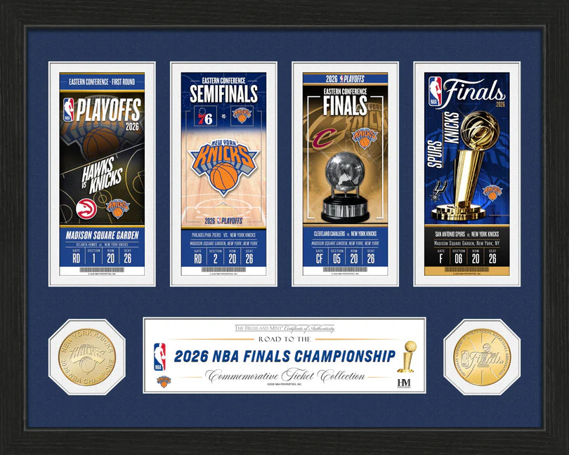 New York Knicks 2026 Road to the NBA Championship Bronze Coin Ticket Collection Frame