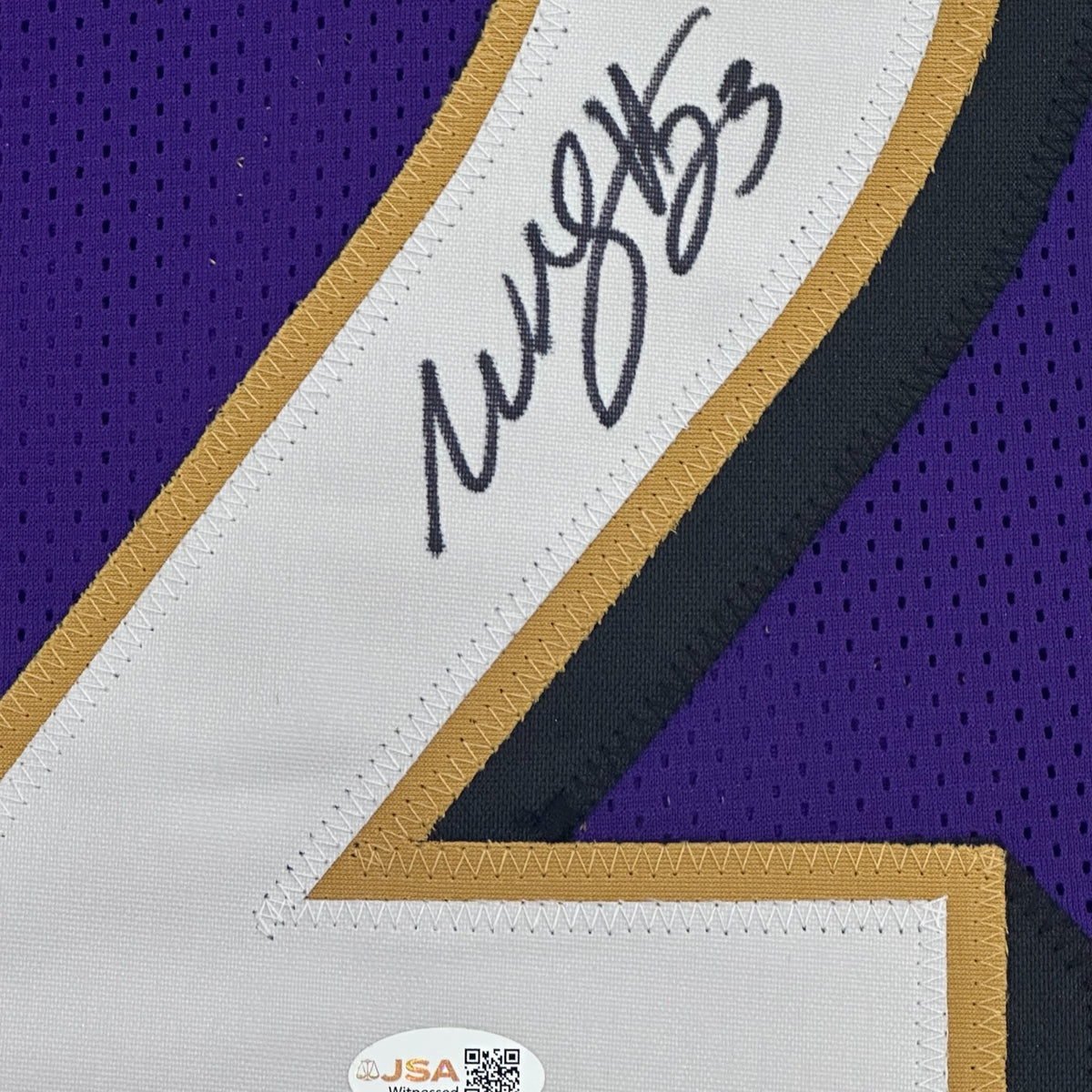 Willis McGahee Autographed Baltimore (Purple #23) Custom Stitched Jersey - JSA