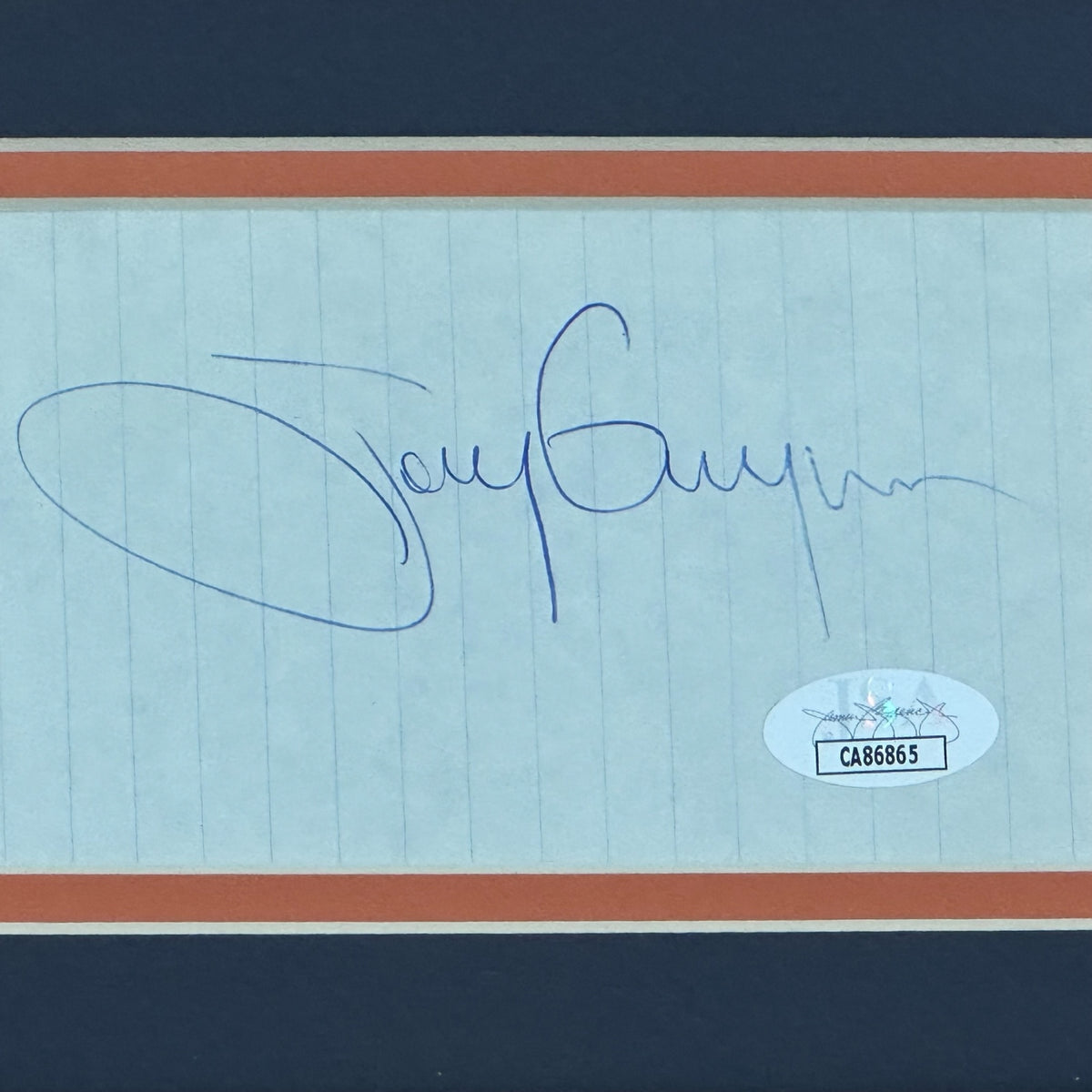 Tony Gwynn Autographed San Diego Padres Signature Series Frame - JSA