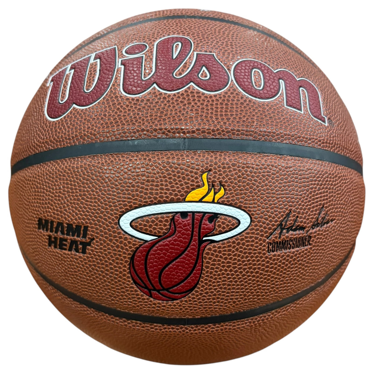 Bam Adebayo Autographed Miami Heat Logo Basketball - JSA