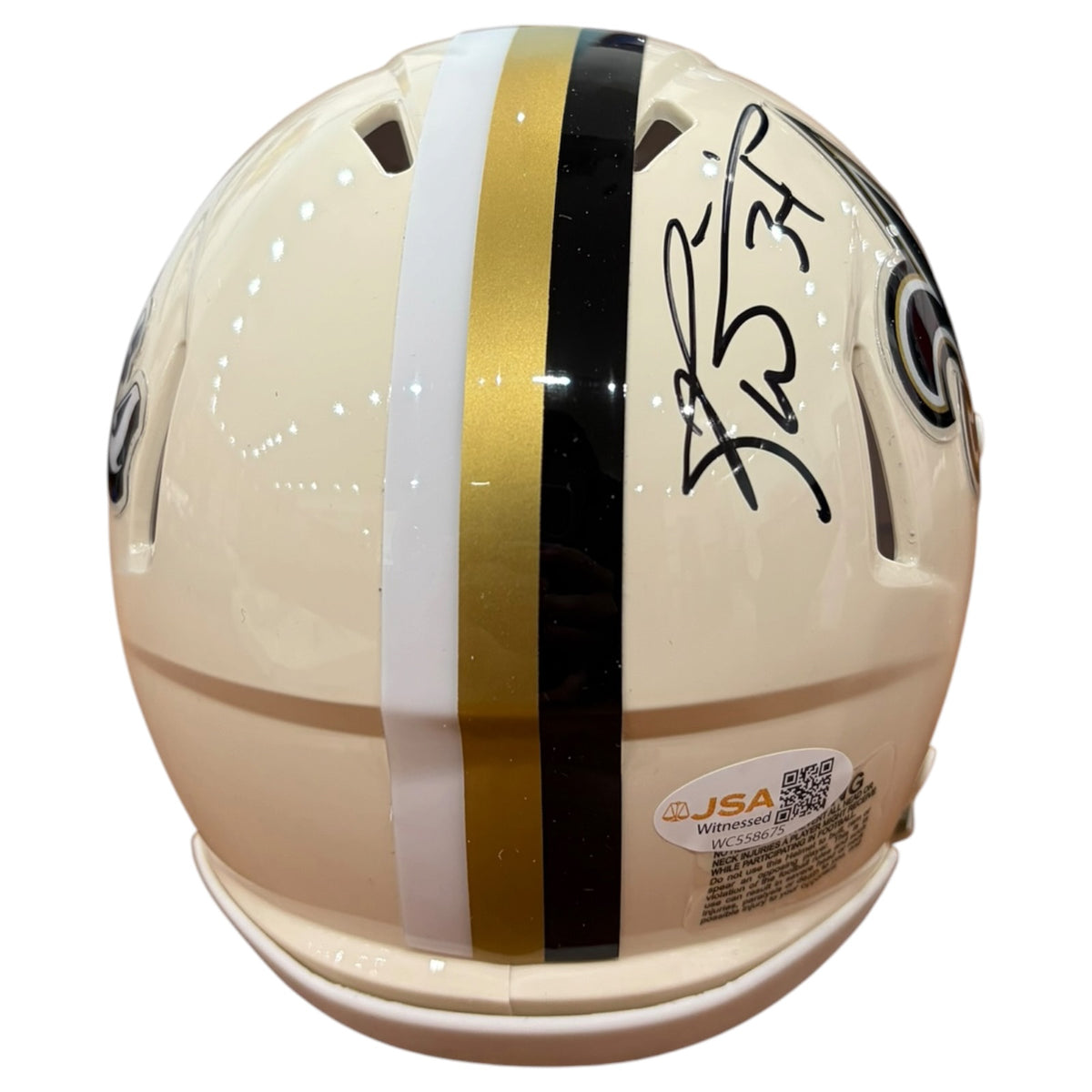 Ricky Williams Autographed New Orleans Saints (Retro) Mini Helmet - JSA