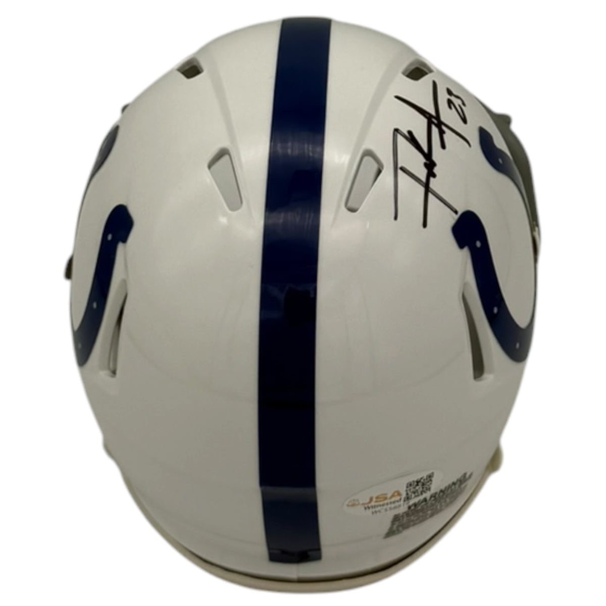 Frank Gore Autographed Indianapolis Colts (Speed) Mini Helmet - JSA