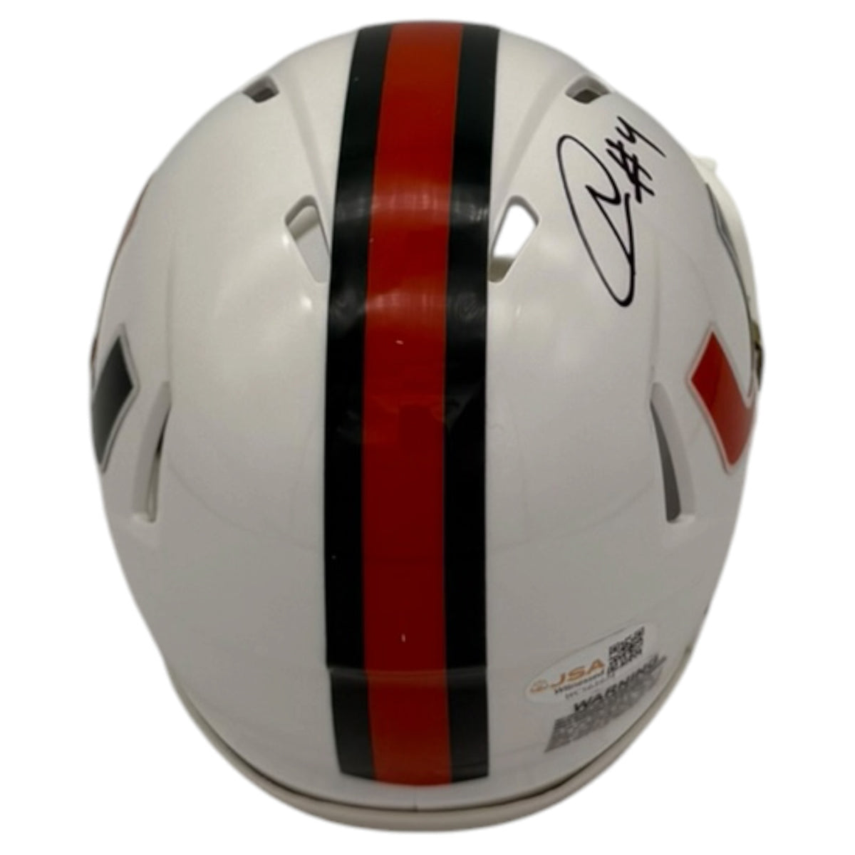 Najeh Davenport Autographed Miami Hurricanes (Speed) Mini Helmet - JSA