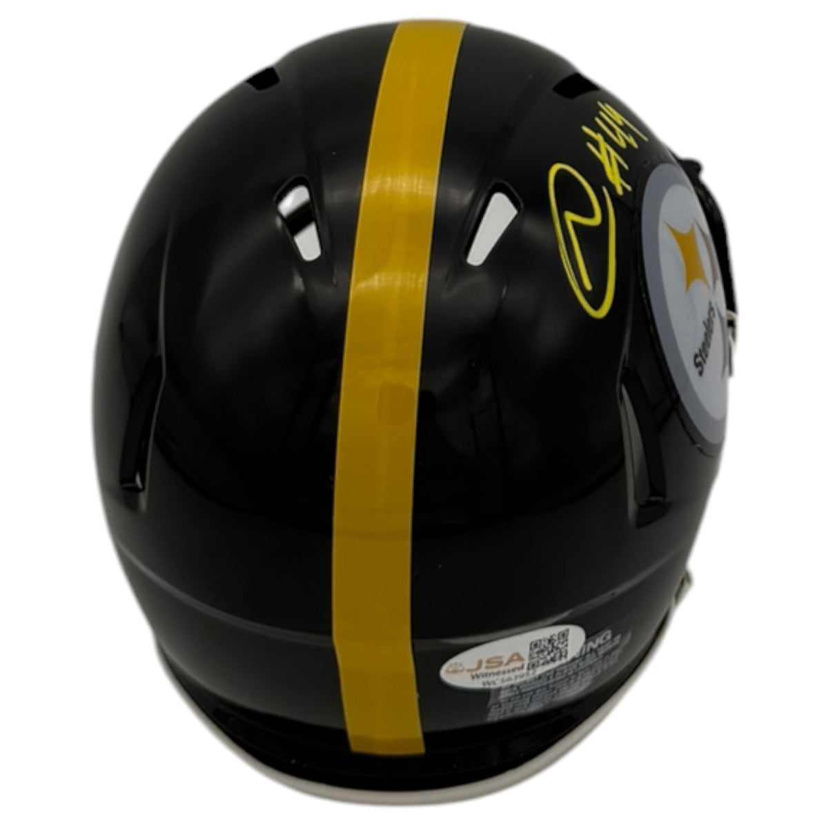 Najeh Davenport Autographed Pittsburgh Steelers (Speed) Mini Helmet - JSA